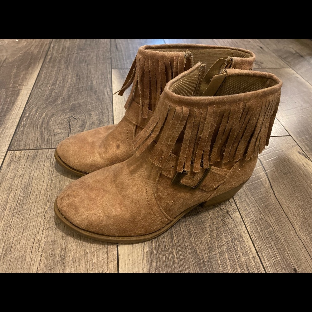 Fringe booties